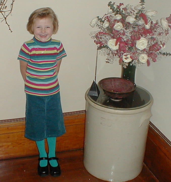 All dressed up for her very first day of school!